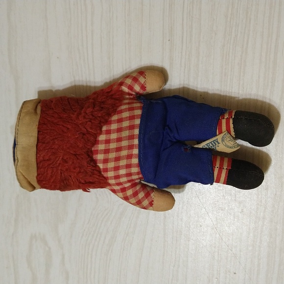 Vintage 1980s Raggedy Andy Cloth Doll 6”  KNICKERBOCKER Made In Taiwan - Picture 2 of 3